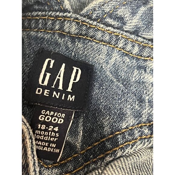 Gap Denim Overalls Ruffle Strap Infant Girls Size 18-24 months Medium Wash  Exce - Picture 4 of 8